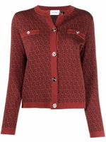 Ferragamo cardigan à motif monogrammé - Rouge - thumbnail