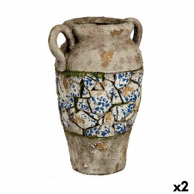 Decoratief tuinfiguur Vaas Polyresin 21 x 34,5 x 28 cm (2 Stuks)