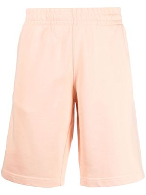Maison Kitsuné short en coton à patch logo - Orange