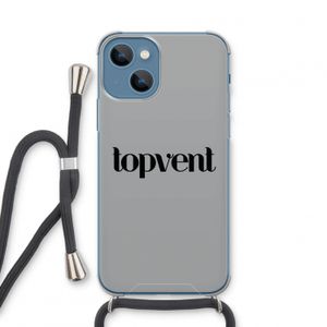 Topvent Grijs Zwart: iPhone 13 mini Transparant Hoesje met koord