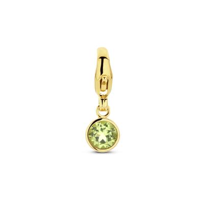 14K Geelgouden Slotbedel Augustus Geboortesteen 15x5mm