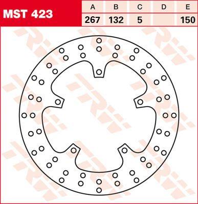 TRW Remschijf, remschijven voor de moto, MST423