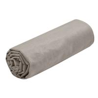 Hoeslaken Eden - 2-persoons - 160 x 200 cm - taupe - hotelkwaliteit - katoen - 30 cm matrasdikte