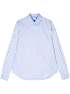 ASPESI Katoenen overhemd met krijtstreep - Blauw