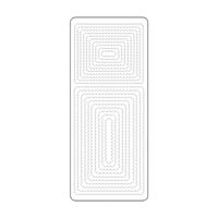 Vaessen Creative • sticker 10x23cm 10pcs zilver kaders rechthoeken