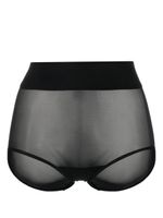 Wolford culotte semi-transparente à taille élastiquée - Noir