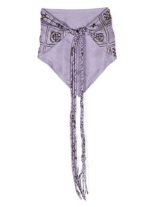 Nanushka écharpe à motif géométrique - Violet