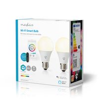 Nedis SmartLife Multicolour Lamp | Wi-Fi | E27 | 806 lm | 9 W | 1 stuks - WIFILRC20E27 WIFILRC20E27 - thumbnail