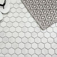 The Mosaic Factory Barcelona hexagon mozaïek tegels 28x33 carrara white - thumbnail