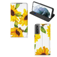 Smart Cover voor Samsung Galaxy S21 FE Zonnebloemen - thumbnail