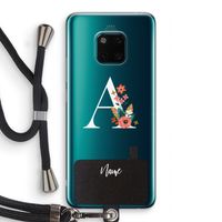 Pink Bouquet: Huawei Mate 20 Pro Transparant Hoesje met koord
