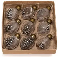 Anna's Collection paasei glas veren 4.5x3cm 9 stuks