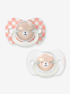 Set van 2 fopspenen met symmetrische speen SX Pro Night&Day SUAVINEX rozen