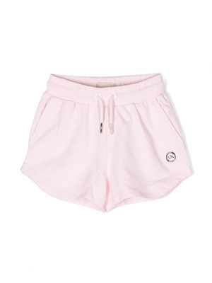 Michael Kors Kids short en coton à lien de resserrage - Rose