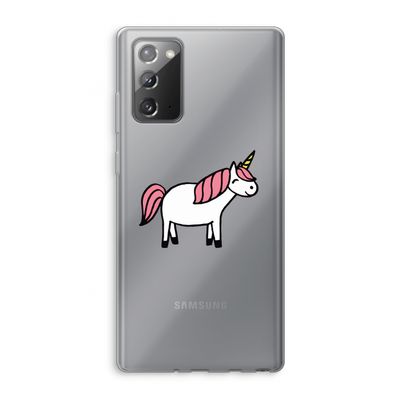Eenhoorn: Samsung Galaxy Note 20 / Note 20 5G Transparant Hoesje