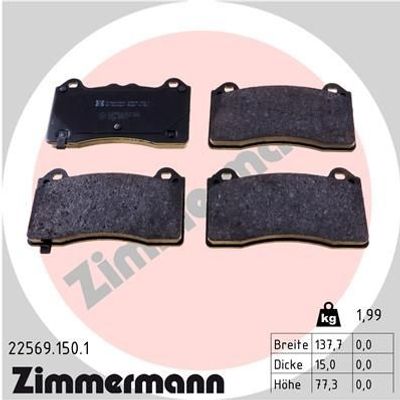 Remblokkenset, schijfrem 225691501