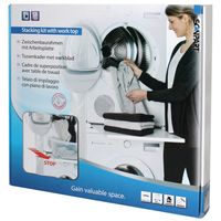 Scanpart tussenkader voor wasmachine en droger met werkblad Droger accessoire Wit