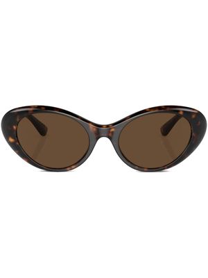 Versace Eyewear lunettes de soleil ovales à motif Medusa - Vert