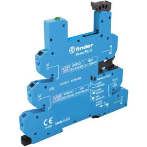 Finder 93.66.0.240 Relaissocket Met houderbeugel, Met LED, Met EMC-ontstoringsschakeling Geschikt voor serie: Finder serie 34 Finder 34.51, Finder 34.81 Tray 1