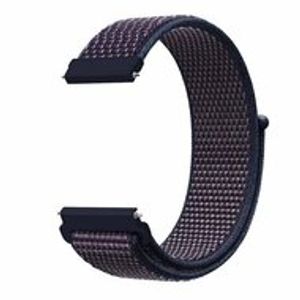 Sport Loop nylon bandje - Navy / donkerpaars gemêleerd - Samsung Galaxy Watch 6 - 40mm & 44mm