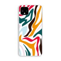 Colored Zebra: Pixel 4 XL Transparant Hoesje