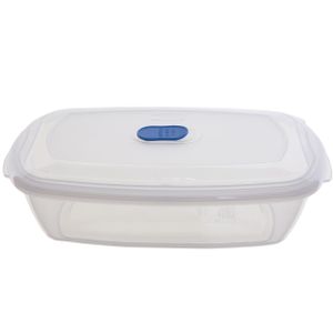 Vershoudbakje/bewaarbakje - magnetron/vriezer - transparant - kunststof - 400 ML