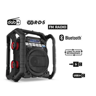 Perfectpro TP3 Teamplayer DAB + / FM / Bluetooth / USB (oplader / speler) / Oplaadbaar / IP65