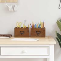 VidaXL Potloodetui multikleur 18 x 10 x 12 cm massief mahoniehout