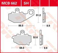 TRW Remblokken, en remschoenen voor de moto, MCB662 Allround organisch - thumbnail