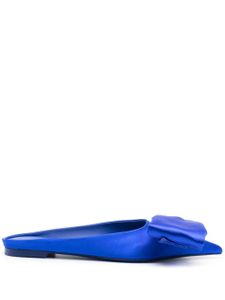 Ferragamo sandales satinées à nœud asymétrique - Bleu