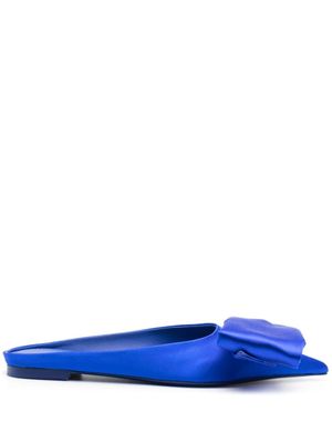 Ferragamo sandales satinées à nœud asymétrique - Bleu