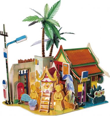 Robotime 3D-modelbouw Chiang Mai led 23 cm hout 123-delig Robotime 3D-modelbouw Chiang Mai led 23 cm hout 123-delig