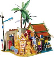 Robotime 3D-modelbouw Chiang Mai led 23 cm hout 123-delig - thumbnail