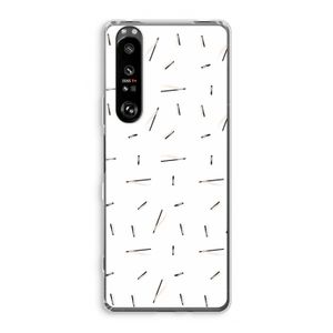 Hipster stripes: Sony Xperia 1 III Transparant Hoesje