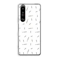 Hipster stripes: Sony Xperia 1 III Transparant Hoesje