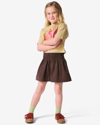 HEMA Kindershort jersey donkerbruin (donkerbruin)