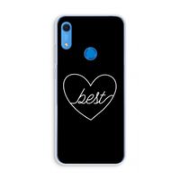 Best heart black: Huawei Y6s Transparant Hoesje