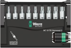 Wera Bit-Check 10 TX Universal 2, 10 -delig - 1 stuk(s) - 05057115001