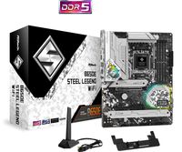 ASRock B650E Steel Legend WiFi Moederbord Socket AMD AM5 Vormfactor ATX Moederbord chipset AMD® B650