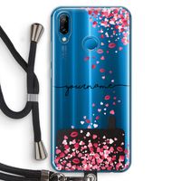 Hartjes en kusjes: Huawei P20 Lite Transparant Hoesje met koord