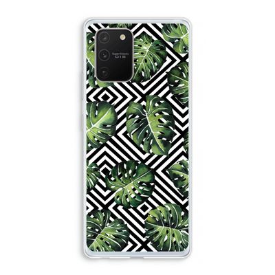 Geometrische jungle: Samsung Galaxy S10 Lite Transparant Hoesje