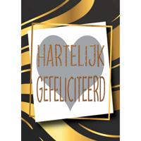 Wenskaarten Gefeliciteerd pak a 10 stuks