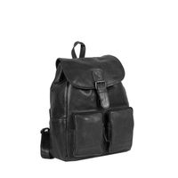 Justified Bags Justified Bags® Nynke Classic Rugtas Zwart Leer