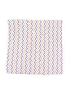 Missoni Kids couverture à motif zig-zag - Blanc