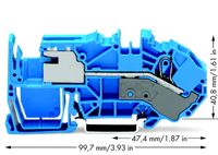 WAGO 2016-7714 Scheidingsklem 12 mm Spanveer Toewijzing: N Blauw 20 stuk(s) - thumbnail