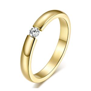 Cilla Jewels edelstaal ring Crystal Gold-19mm