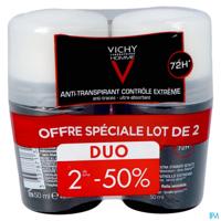 Vichy Homme Deodorant Roller 72u Deodorant | Duo 2x50ml