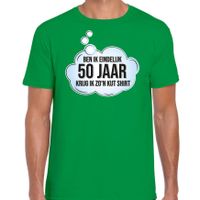 Verjaardag cadeau t-shirt voor heren - 50 jaar/Abraham - groen - kut shirt