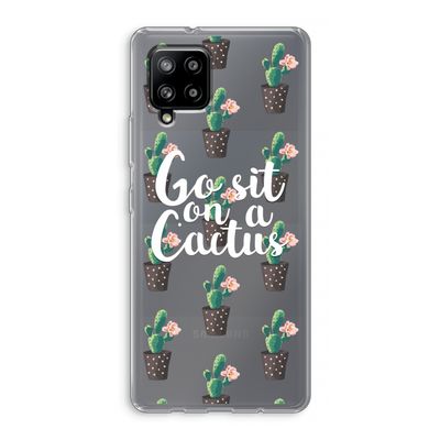Cactus quote: Samsung Galaxy A42 5G Transparant Hoesje