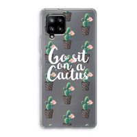 Cactus quote: Samsung Galaxy A42 5G Transparant Hoesje